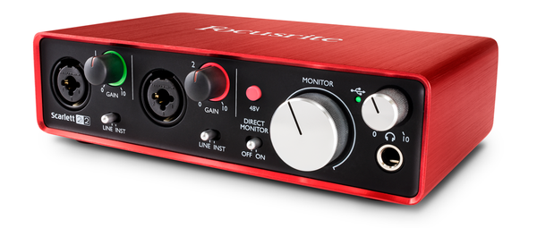 Focusrite SCARLETT2I2MK2 Scarlett 2i2 USB 2.0 Recording Interface Mark 2
