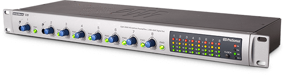 PreSonus DIGIMAXD8 8-Channel Preamp with 24-bit/48 kHz ADAT Out