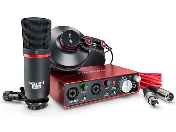 Focusrite SOLOPACKMK2 Scarlett Solo Studio Pack - USB 2.0 Recording Interface Mark 2, Mic, Phones and Software