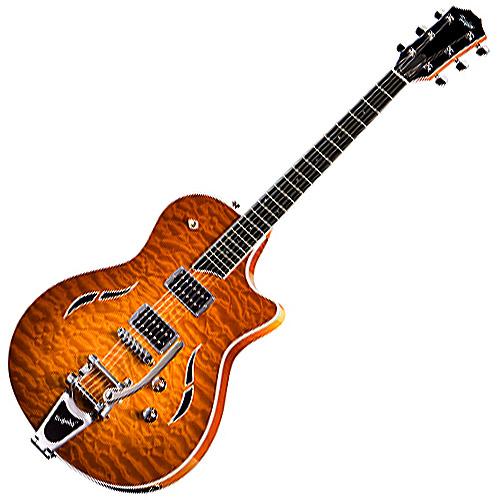 Taylor T3B51 T3B Figured Maple Top Honey Sunburst w/Bigsby Vibrato and w/Case