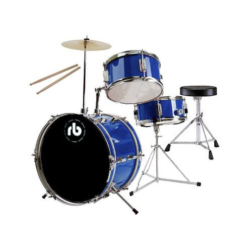 RB RBJR3MBL 3 Piece Junior Drum Kit Metallic Blue