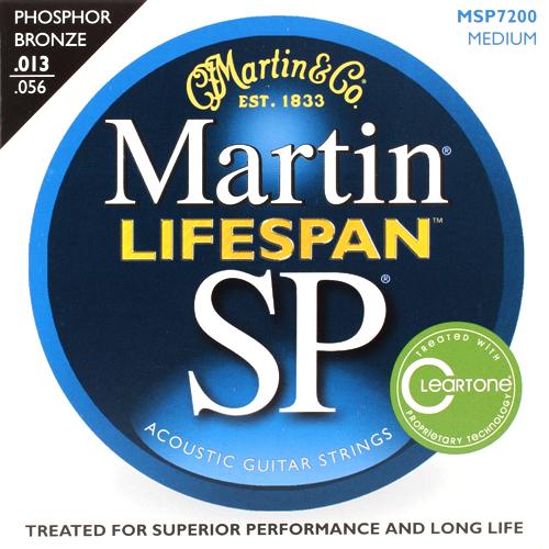 Martin MSP7200 Lifespan SP 013-056 Phosphor Bronze Acoustic Guitar Strings