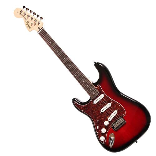 Squier 0321620537 Left Handed Standard Stratocaster Electric Guitar in Antique Burst