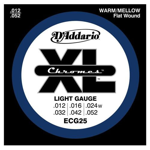 D'Addario ECG25 Jazz Electric Guitar Strings Nickel Plated Steel Flat Wound 012 - 052