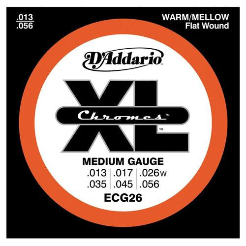 D'Addario ECG26 Jazz Electric Guitar Strings Nickel Plated Steel Flat Wound 013-056
