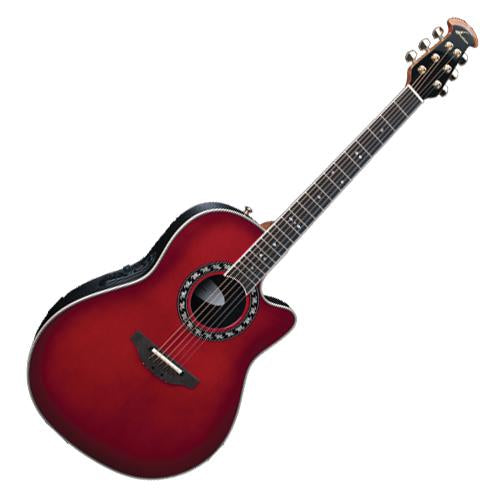 Ovation 2077AXCCB Legend Acoustic Electric Deep Contour Bowl w/Case in Cherry Cherry Burst