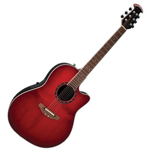 Ovation 2771AXCCB Standard Balladeer Acoustic Electric Deep Contour Bowl in Cherry Cherry Burst