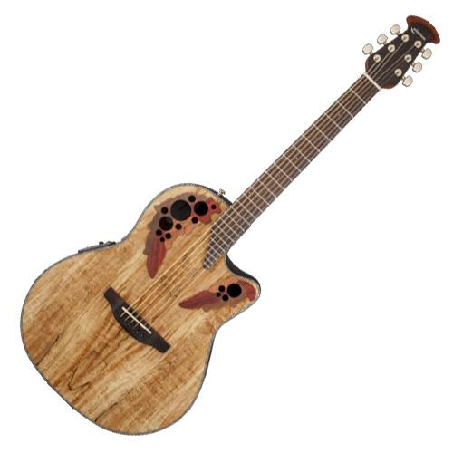 Ovation CE44PSM Celebrity Elite Plus Acoustic Electric Mid Depth Bowl Spalted Maple Top