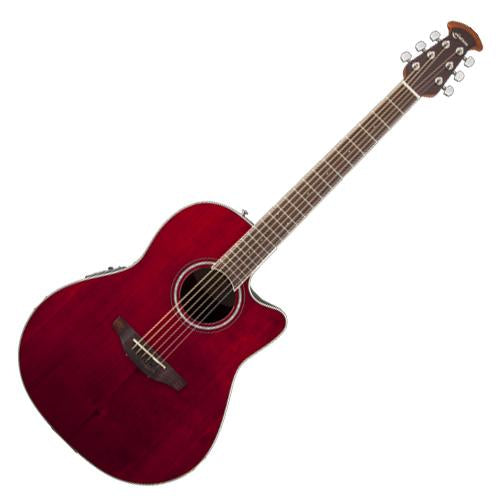 Ovation CS24RR Celebrity Standard Acoustic Electric Mid Depth Bowl in Ruby Red