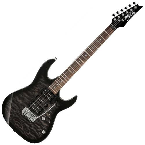 Ibanez GRX70QATKS GRX Series Transparent Black Sunburst Electric Guitars