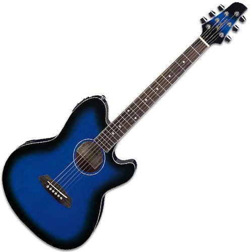 Ibanez TCY10ETBS Talman Series Acoustic/Electric Guitar in Trans Blue Burst