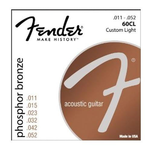 Fender 0730060405 Custom Light Phosphor Bronze Acoustic Guitar Strings 011-052