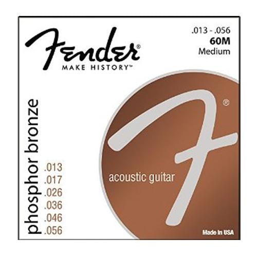Fender 0730060408 Medium Phosphor Bronze Acoustic Guitar Strings 013-056