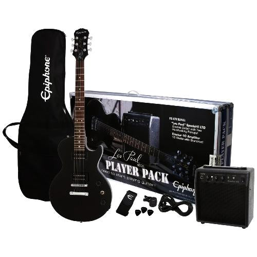 Epiphone ELPJEBCHPP Les Paul Special Player's Pack in Ebony
