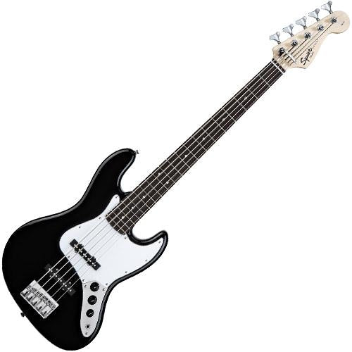 Squier 0301575506 Affinity Series Jazz Bass Guitar V 5 String Rosewood in Black