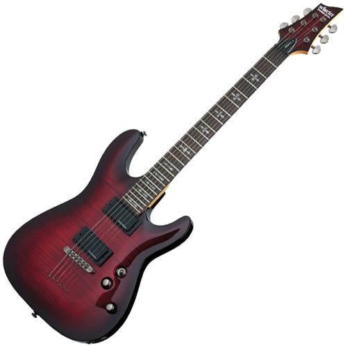 Schecter DEMON6CRB Demon Electric Guitar in Crimson Red Burst