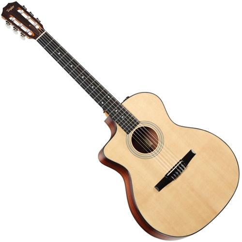 Taylor 214CENLH Left Handed GA Cutaway Acoustic Electric Nylon String Hard Bag