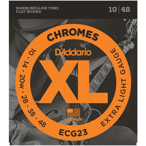 D'Addario ECG23 Jazz Electric Guitar Strings Nickel Plated Steel Flat Wound 010 - 048