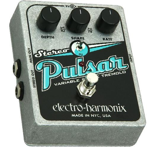 ElectroHarmonix STEREOPULSAR Stereo Pulsar Analog Tremolo Effects Pedal