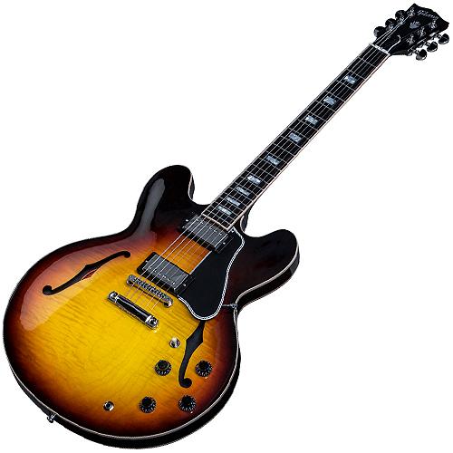 Gibson ESDT5SBNH 2015 ES335 Figured Top Semi Hollow in Sunset Burst w/Case