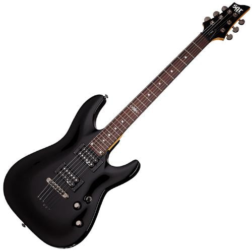 Schecter C1SGRBLK C1 SGR Electric Guitar in Gloss Black w/Gig Bag