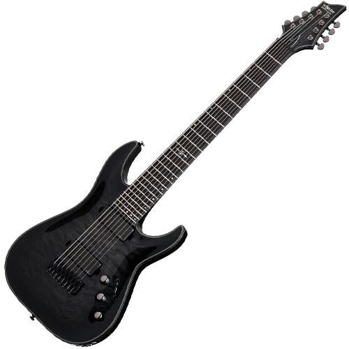 Schecter HRHYBRIDC8TBB Hellraiser Hybrid 8 string Electric guitar in Trans Black Burst