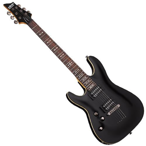 Schecter OMEN6LHBLK Left Handed Omen 6 Electric Guitar in Satin Black