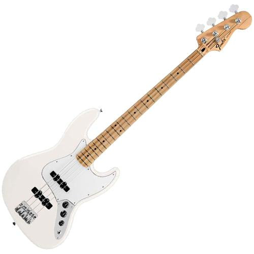 Fender 0146202580 Standard Jazz Bass Guitar Maple 3Ply Parchment Pickguard in Arctic White