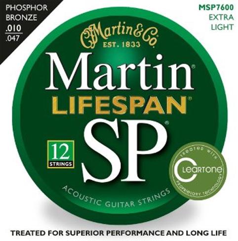 Martin MSP7600 12 String Lifespan SP Phosphor Bronze Extra Lite