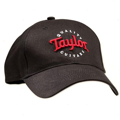 Taylor 00378 Cap Black with Red/White Logo - Clothing