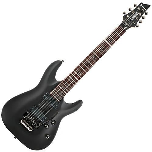 Schecter DEMON7FRSBK Demon 7 String electric Guitar w/Floyd Rose in Satin Black