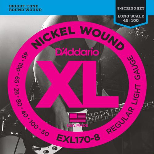 D'Addario EXL1708 EXL 8 String Long Scale Electric Bass Strings