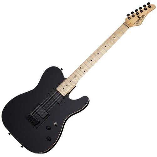 Schecter PTMMBLK PT Telecaster Style Electric Guitar in Black w/Maple