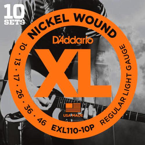 D'Addario EXL11010P Pro Pack EXL110 10 Pack Electric 010-046