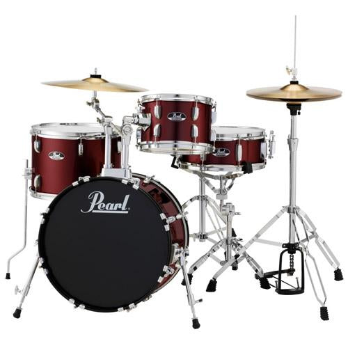 Pearl RS584CC91 4 Piece Roadshow Kit with Stands and Cymbals in Red Wine