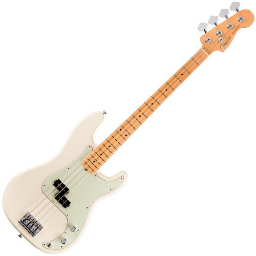 Fender 0193612705 American Professional Precision Bass Guitar Maple Olympic White Hardshell w/Case