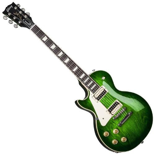Gibson LPCS17GONHLH 2017 Left Handed Les Paul Classic T Electric Guitar in Green Ocean Burst w/Case