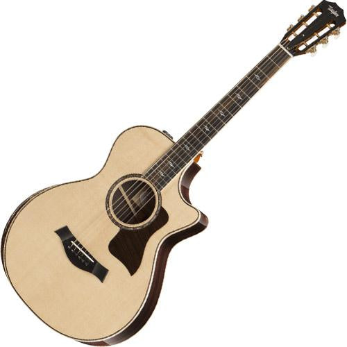 Taylor 812CE12FRETDLX GC 12 Fret Deluxe Cutaway Acoustic Electric Spruce Top Rosewood Back Armrest w/Case