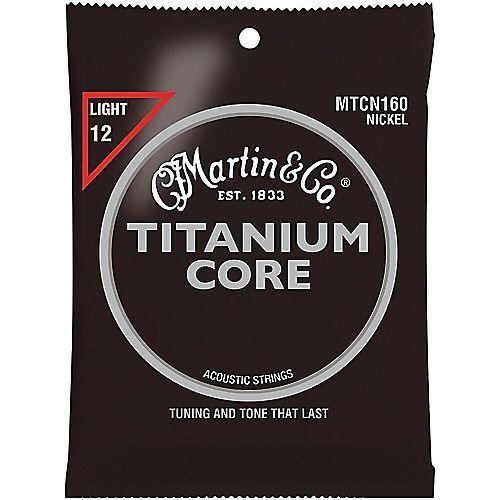Martin MTCN160 Titanium Core Acoustic Guitar Strings Light Gauge
