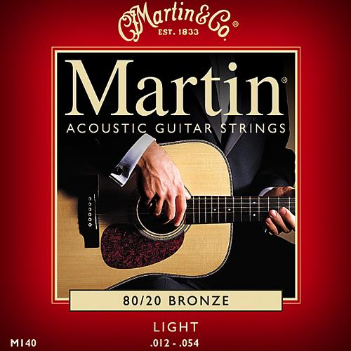 Martin M140F 80/20 Bronze Acoustic Guitar Strings Light 12-54