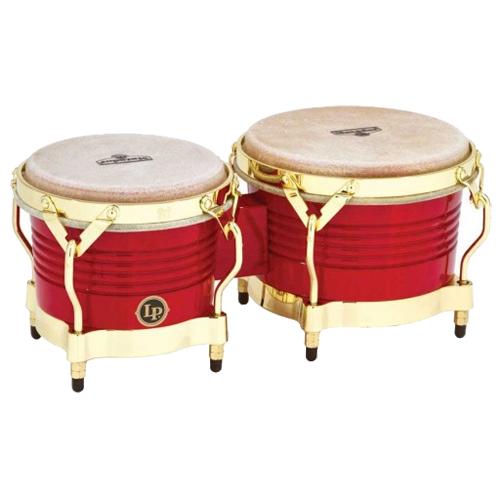 Latin Percussio M201RW Matador Wood Bongos Red and Gold Finish