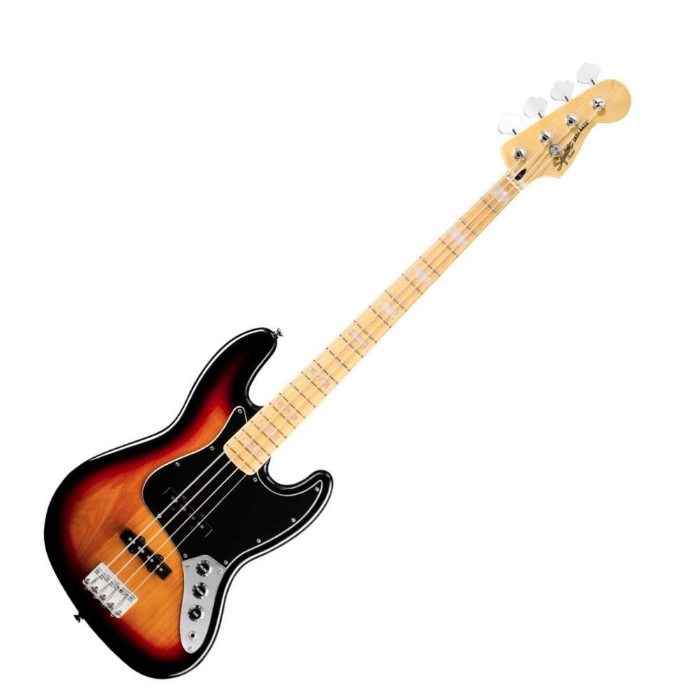 Squier 0307702500 Vintage Modified '77 Jazz Bass Guitar Maple in 3 Colour Sunburst
