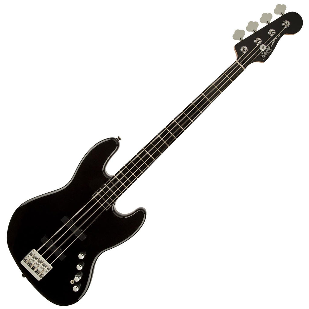 Squier 0300574506 Deluxe Jazz Bass Guitar IV Active 4 String in Black
