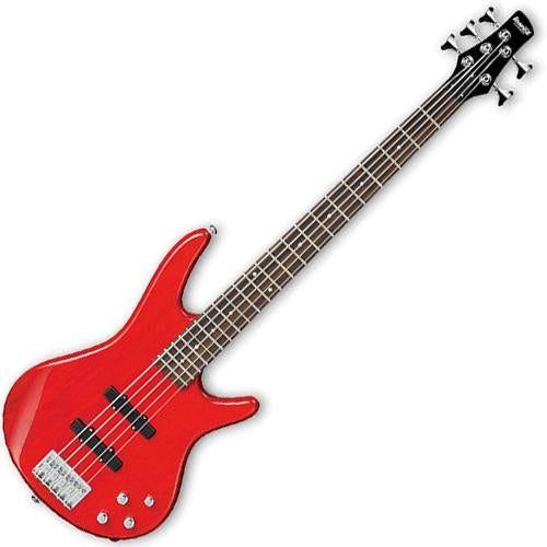 Ibanez GSR205TR GSR 5 String Bass Guitar w/Active Pickups in Trans Red