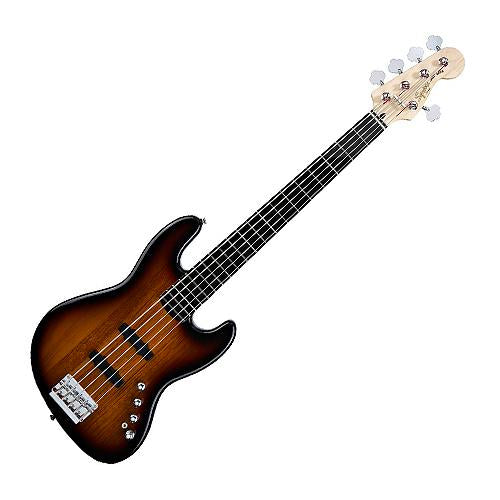 Squier 0300575500 Deluxe 5 String Jazz Bass Guitar V Active in 3 Color Sunburst
