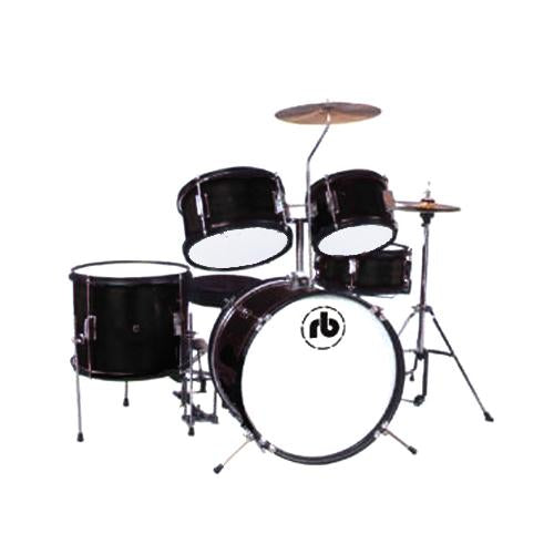 RB RBJR5BK 5 Piece Junior Drum Kit Black