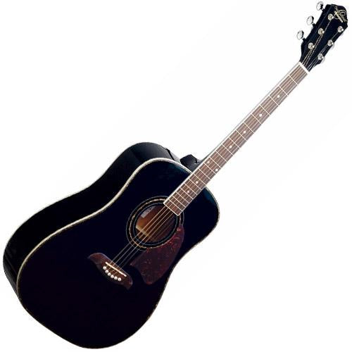Oscar Schmidt OG2BBLK Dreadnought Acoustic Guitar in Black