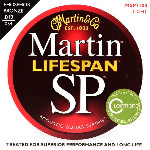 Martin MSP7100 Lifespan SP 012-054 Phosphor Bronze Acoustic Guitar Strings