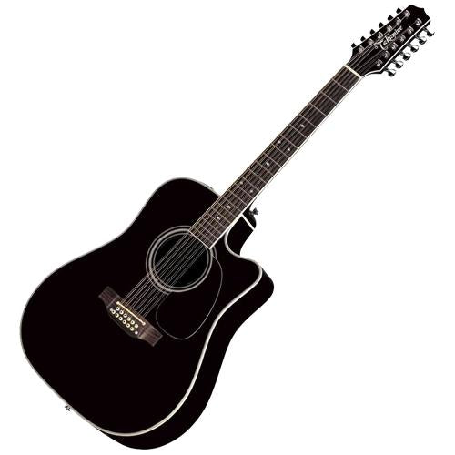 Takamine EF381SC Legacy Series Dreadnought 12 String Acoustic Electric in Black w/Case