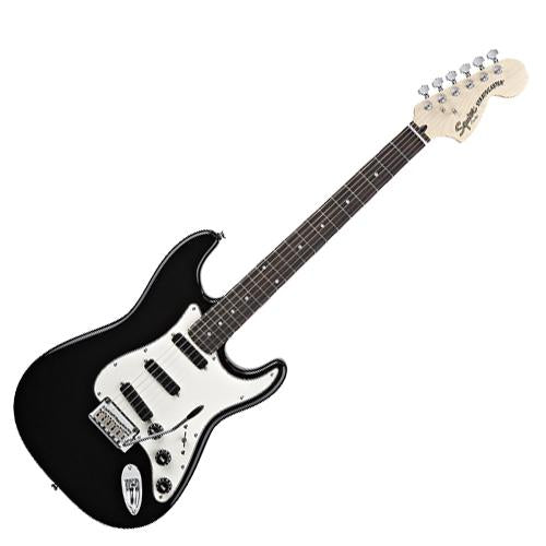 Squier 0300510506 Deluxe Hot Rails Stratocaster Electric Guitar Rosewood in Black